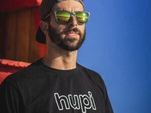 Óculos de Sol HUPI Paso Preto Fosco Lente Verde 2304