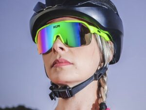 Óculos de Sol HUPI Huez Amarelo Neon/Cinza - Lente Azul Espelhado 2515