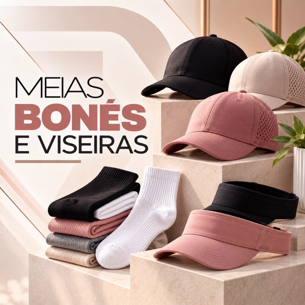 MEIAS, VISEIRAS E BONÉS